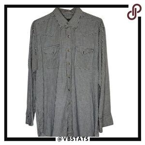 17.5-35 Panhandle Slim Black-White Plaid LS Shirt